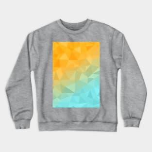 Golden Sunshine Beach Geometric Triangle Pattern Design Crewneck Sweatshirt